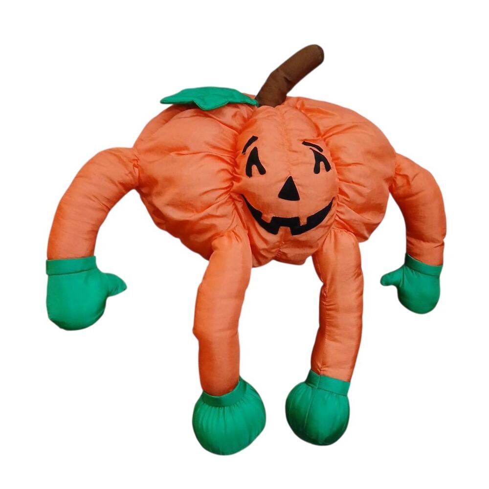 International Silver CO. Halloween Pumpkin Nylon Parachute Plush Stuffed Toy 20"